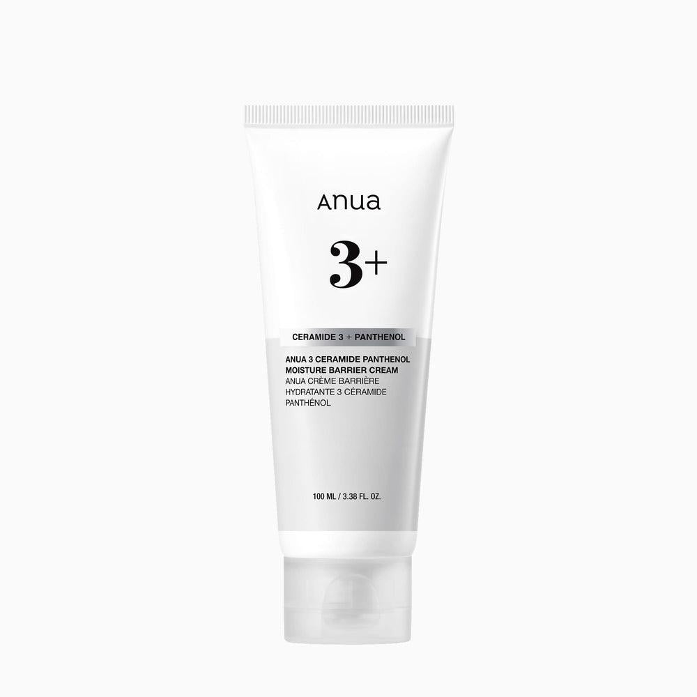 Anua 3 Ceramide Panthenol Moisture Barrier Cream, a soothing 100ml Korean barrier moisturizer for dry, sensitive skin.