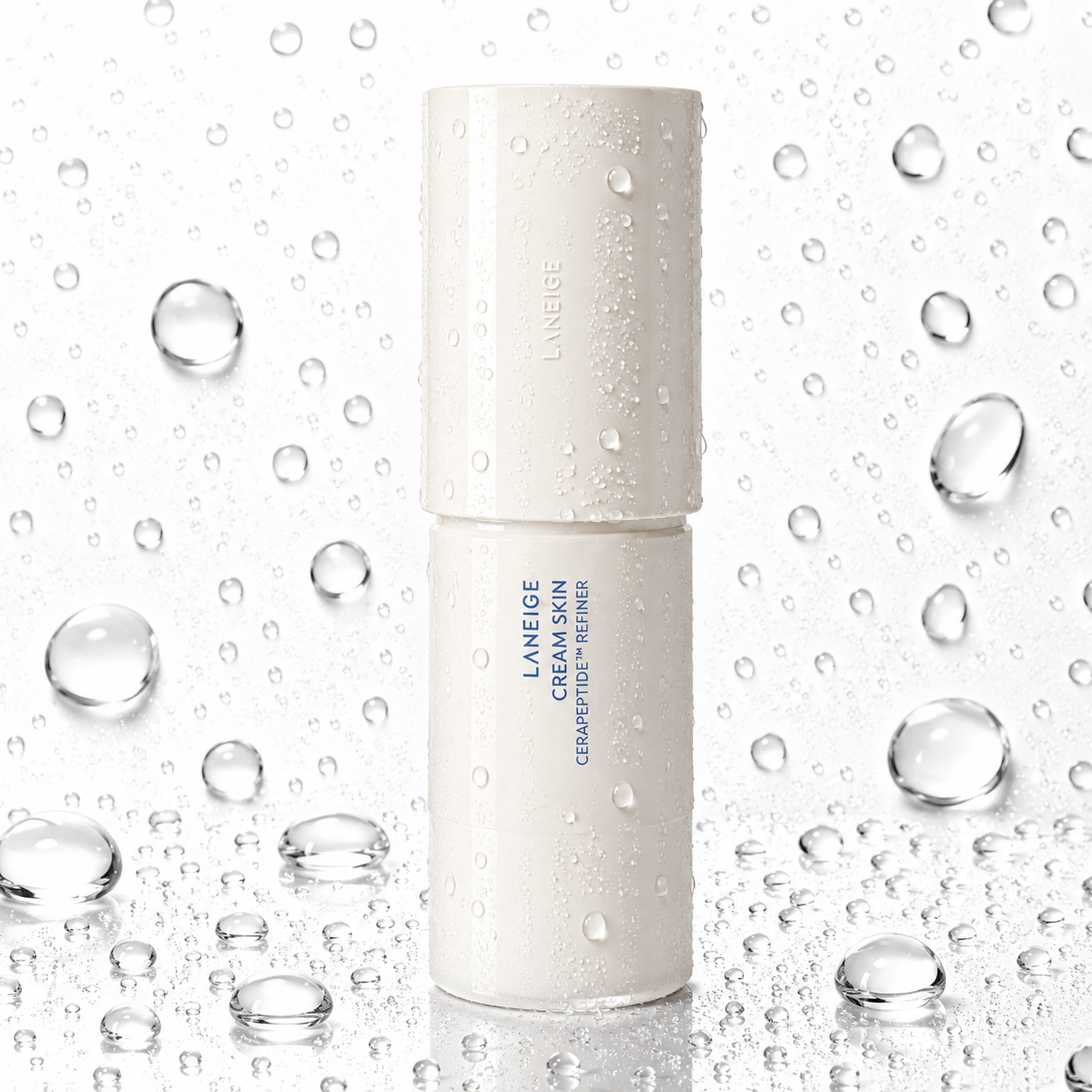 Laneige Cream Skin Cerapeptide Refiner, a milky ceramide-peptide toner that hydrates and softens skin.