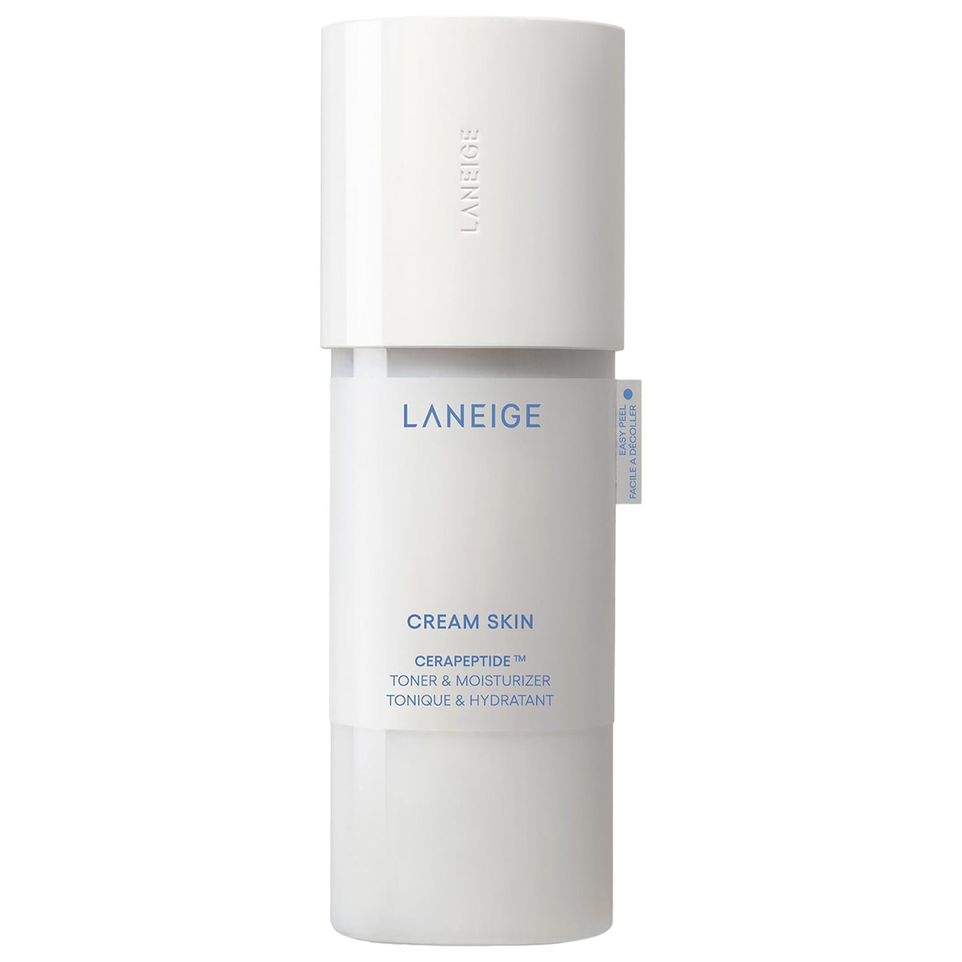 Laneige Cream Skin Cerapeptide Refiner, a milky ceramide-peptide toner that hydrates and softens skin.