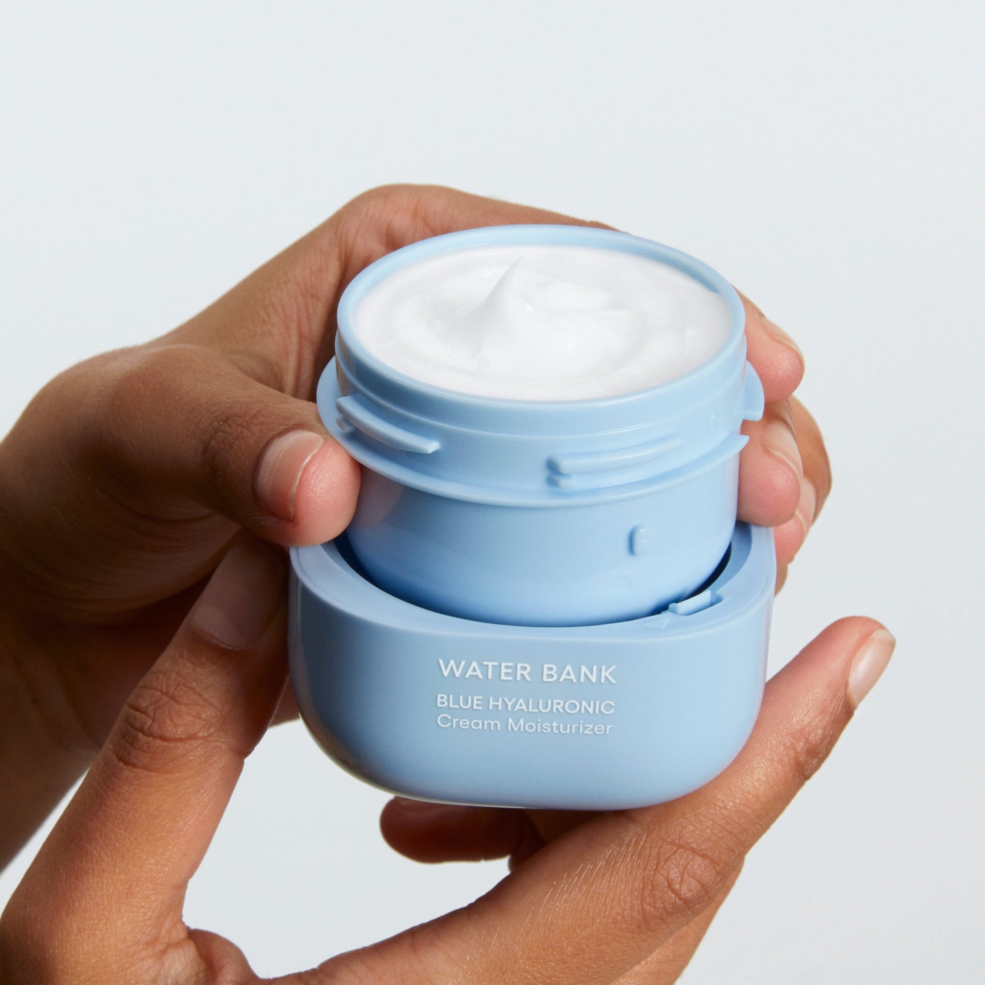 LANEIGE Water Bank Blue Hyaluronic Cream Moisturizer, a barrier-boosting 50ml Korean moisturizer for normal to dry skin.
