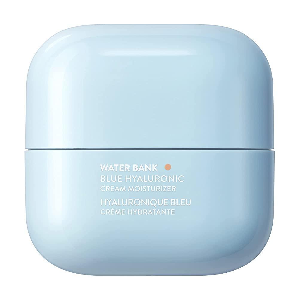 LANEIGE Water Bank Blue Hyaluronic Cream Moisturizer, a barrier-boosting 50ml Korean moisturizer for normal to dry skin.