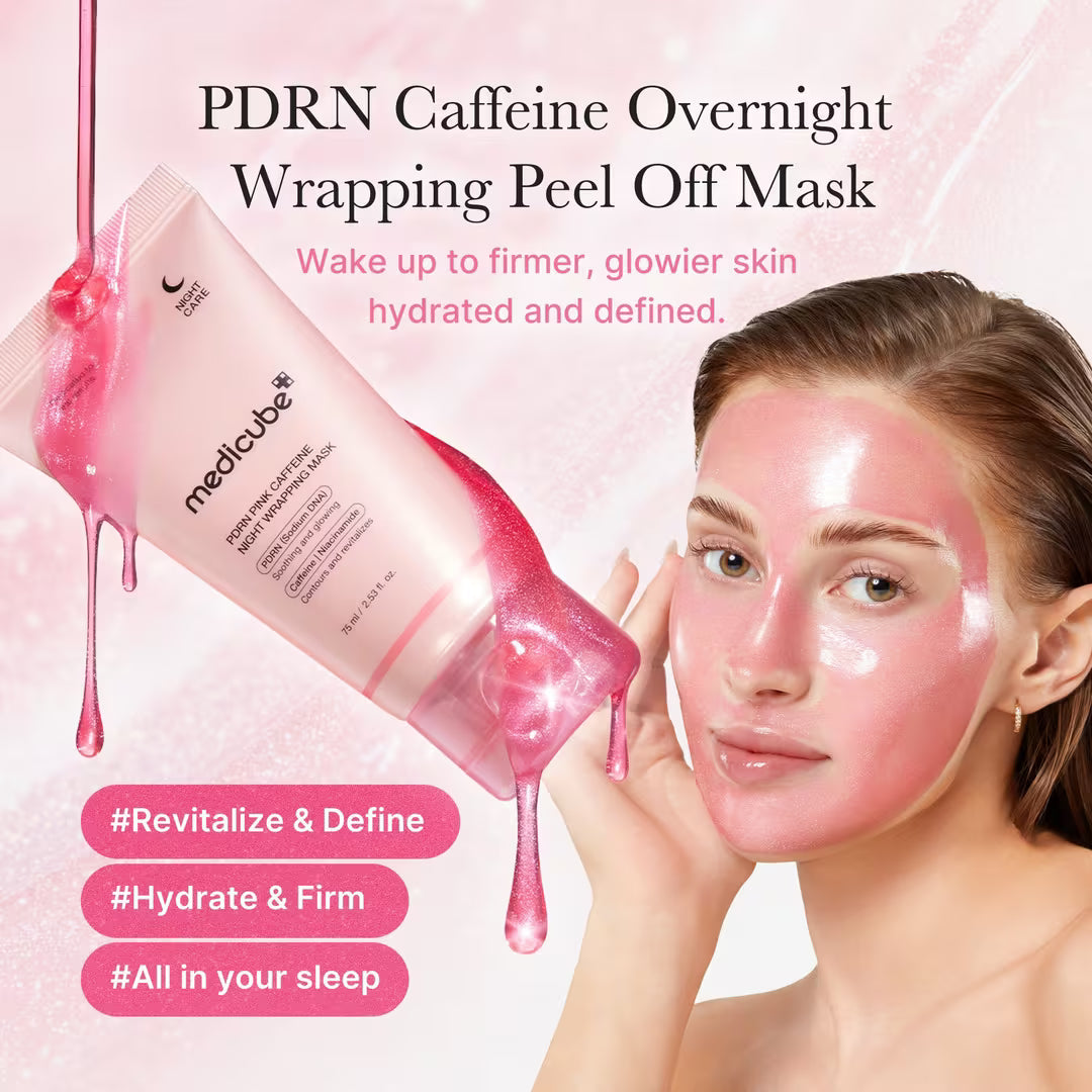 Medicube PDRN Pink Caffeine Overnight Wrapping Mask