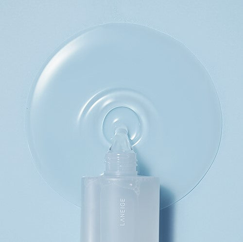 Laneige Water Bank Blue Hyaluronic Cleansing Oil, a hydrating oil cleanser that melts away makeup and impurities.